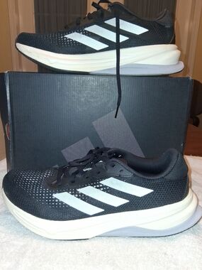adidas Black and White Athletic Running Shoes